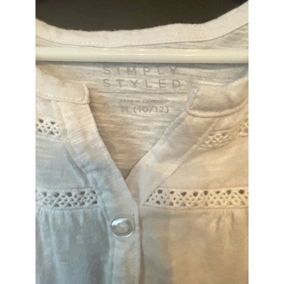 Simply Styled Girls White Flutter Sleeve Top 10-12 - Picture 3 of 5